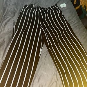 Striped crop pant loose fit